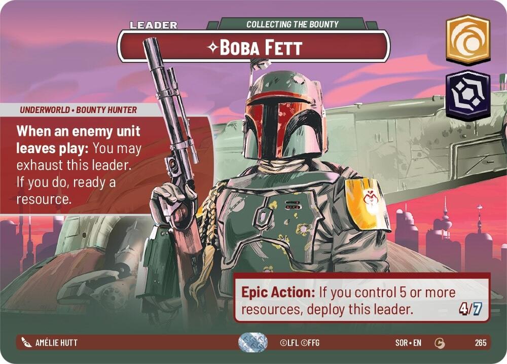 Boba Fett - Collecting the Bounty (Showcase) (265) - Spark of Rebellion Foil