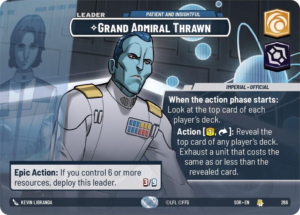 Grand Admiral Thrawn - Patient and Insightful (Showcase) (266) - Spark of Rebellion Foil