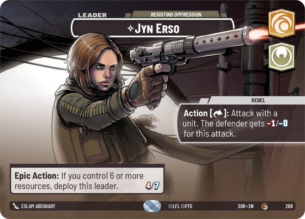 Jyn Erso - Resisting Oppression (Showcase) (268) - Spark of Rebellion Foil