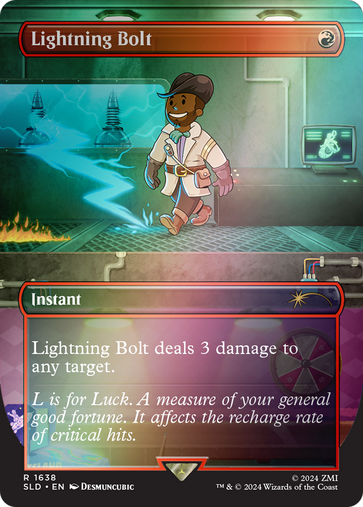 Lightning Bolt (SLD-1638★) - Secret Lair Drop (Borderless) Foil