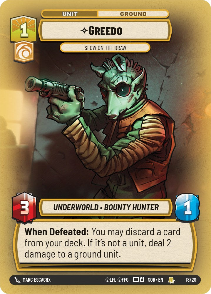 Greedo - Slow on the Draw (18/20) - Spark of Rebellion Weekly Play Promos Foil