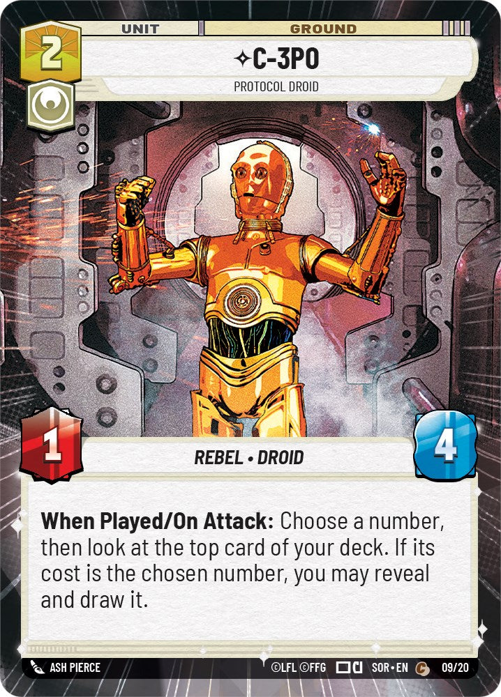 C-3PO - Protocol Droid (Hyperspace) (09/20) - Spark of Rebellion Weekly Play Promos
