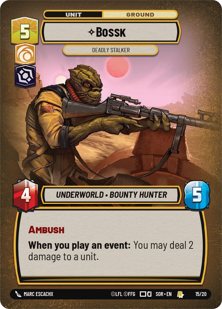 Bossk - Deadly Stalker (15/20) - Spark of Rebellion Weekly Play Promos