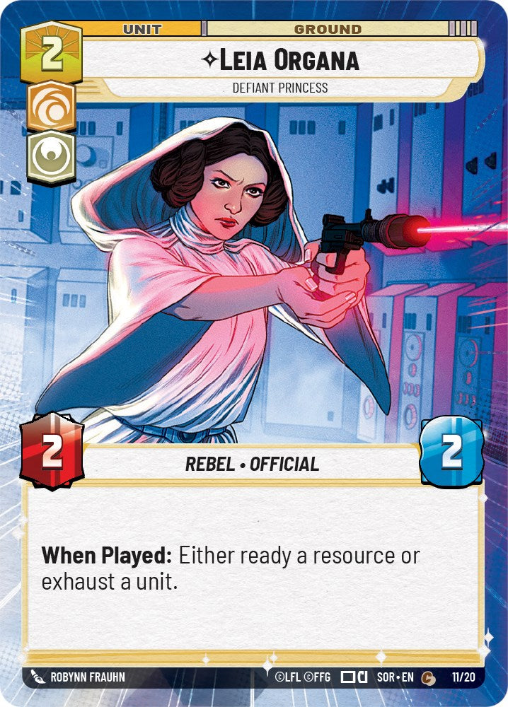 Leia Organa - Defiant Princess (Hyperspace) (11/20) - Spark of Rebellion Weekly Play Promos