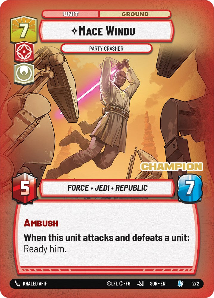 Mace Windu - Party Crasher (Champion) (2/2) - Organized Play Promos