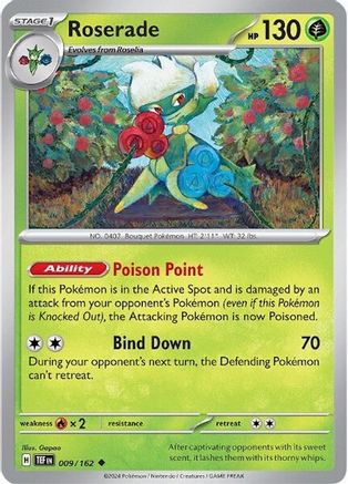 Roserade 009/162 - SV05 Temporal Forces Reverse Holofoil