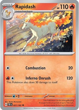 Rapidash 027/162 - SV05 Temporal Forces Reverse Holofoil