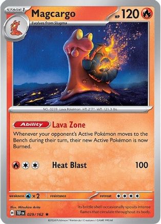 Magcargo 029/162 - SV05 Temporal Forces Reverse Holofoil