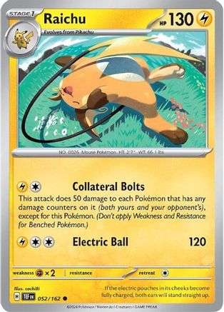 Raichu 052/162 - SV05 Temporal Forces