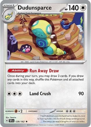 Dudunsparce 129/162 - SV05 Temporal Forces Holofoil
