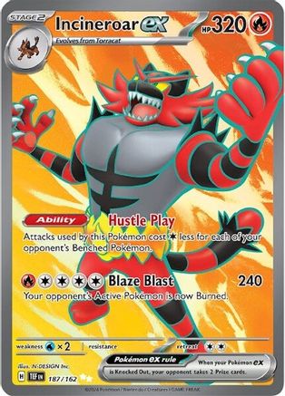 Incineroar ex 187/162 - SV05 Temporal Forces Holofoil