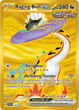 Raging Bolt ex 218/162 - SV05 Temporal Forces Holofoil