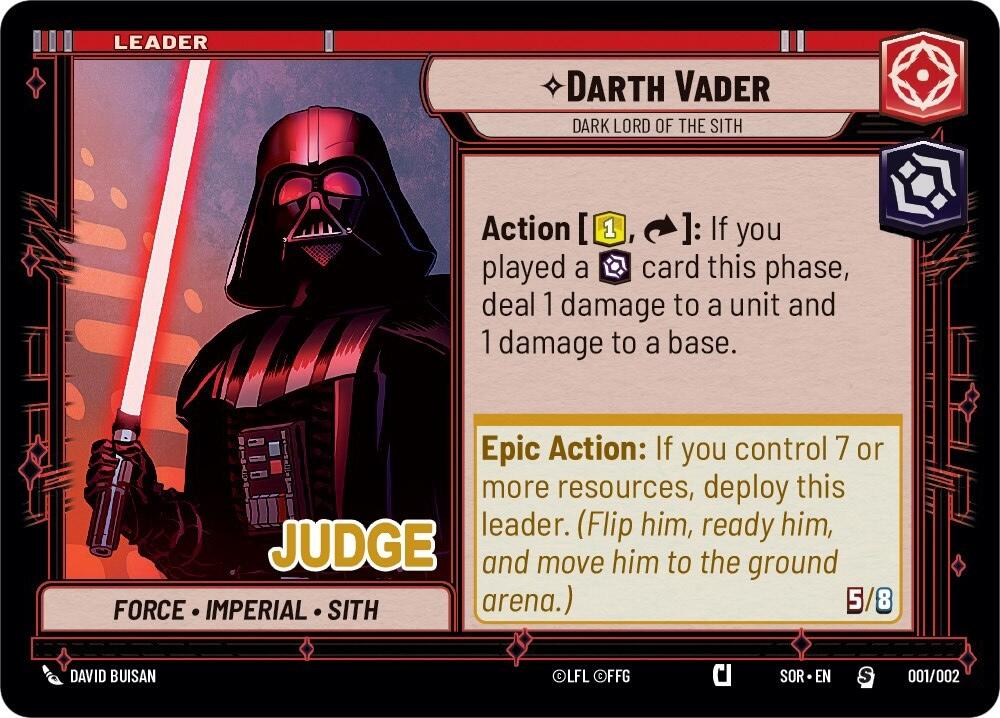 Darth Vader - Dark Lord of the Sith (001/002) - Judge Promos Foil
