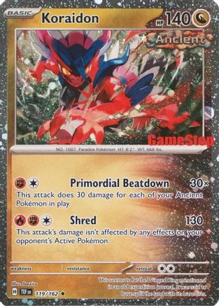 Koraidon (Gamestop Promo) 119/162 - Miscellaneous Cards & Products Reverse Holofoil