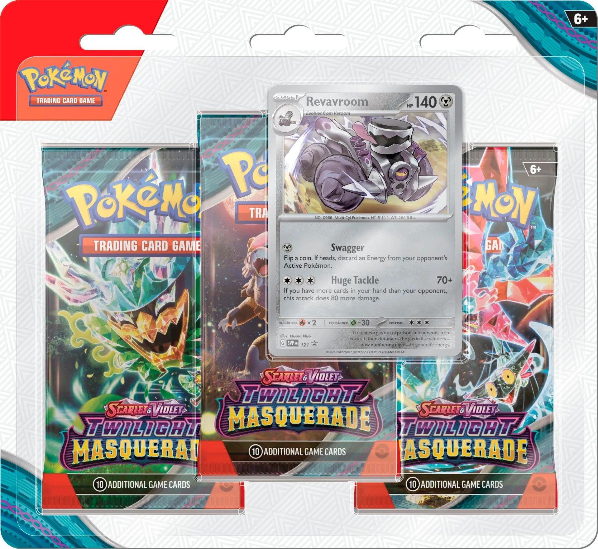 Scarlet & Violet: Twilight Masquerade - 3-Pack Blisters (Revavroom) - Josh's Cards