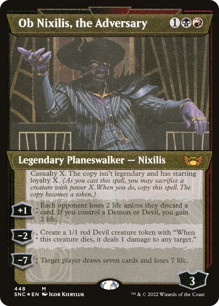 Ob Nixilis, the Adversary (SNC-448) - Streets of New Capenna: (Showcase) Foil