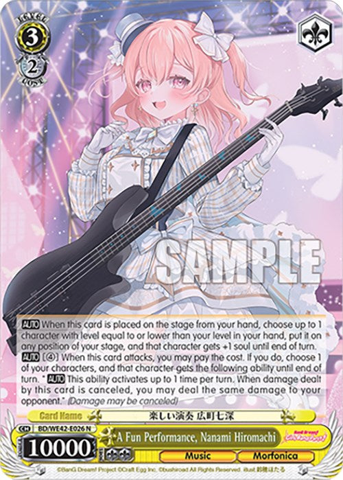 A Fun Performance, Nanami Hiromachi (BD/WE42-E026 N) - BanG Dream! Girls Band Party! Countdown Collection Premium Booster