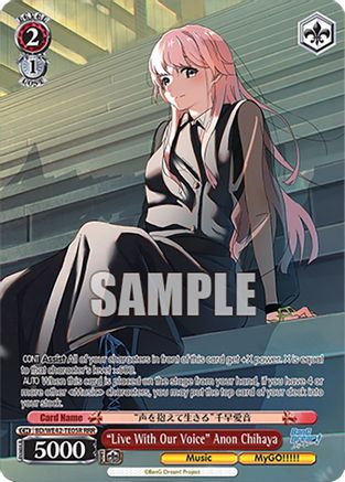"Live With Our Voice" Anon Chihaya (RRR) (BD/WE42-TE05R RRR) - BanG Dream! Girls Band Party! Countdown Collection Premium Booster