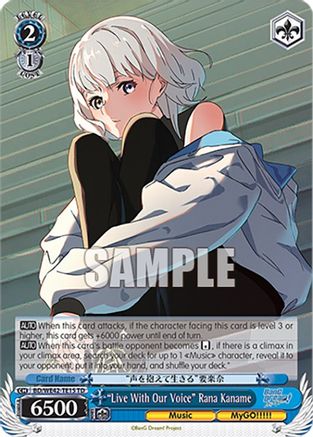 "Live With Our Voice" Rana Kaname (BD/WE42-TE15 TD) - BanG Dream! Girls Band Party! Countdown Collection Premium Booster