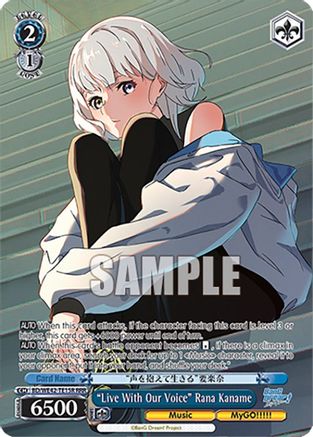 "Live With Our Voice" Rana Kaname (RRR) (BD/WE42-TE15R RRR) - BanG Dream! Girls Band Party! Countdown Collection Premium Booster