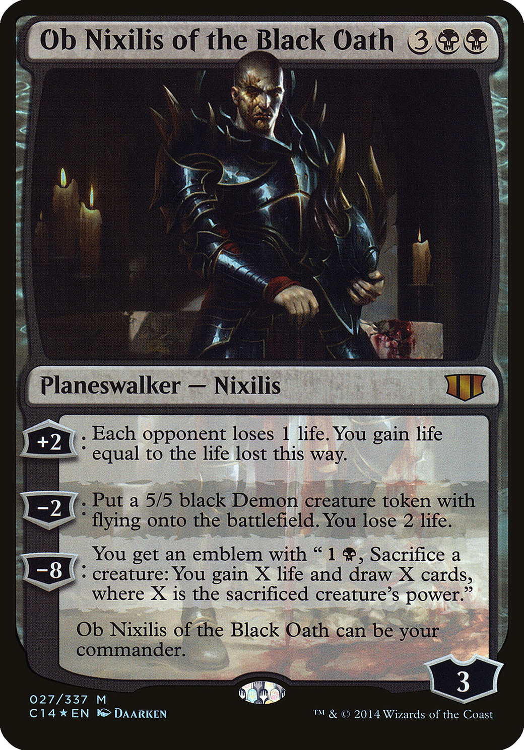 Ob Nixilis of the Black Oath (OVER-027) - Commander 2014 Oversized Foil