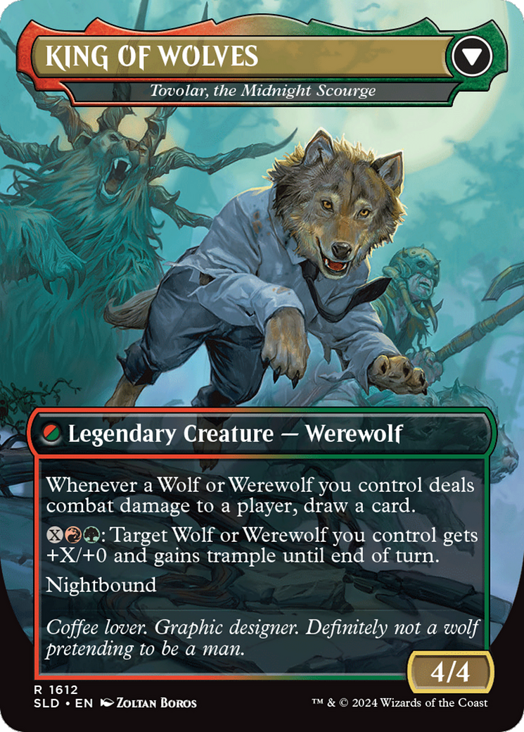 Tovolar, Dire Overlord // Tovolar, the Midnight Scourge (SLD-1612) - Secret Lair Drop (Borderless) Foil