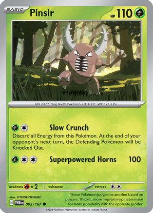 Pinsir 003/167 - SV06 Twilight Masquerade Reverse Holofoil