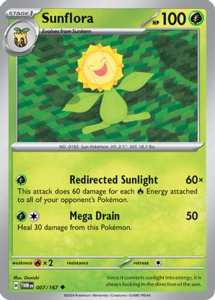 Sunflora 007/167 - SV06 Twilight Masquerade Reverse Holofoil