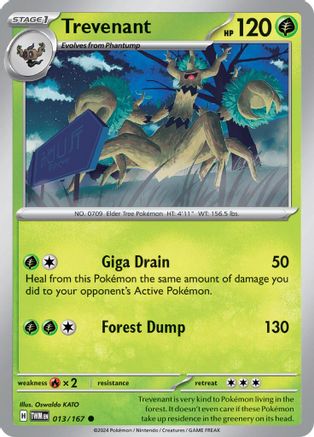 Trevenant 013/167 - SV06 Twilight Masquerade Reverse Holofoil