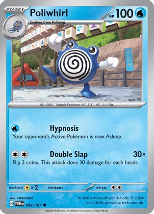 Poliwhirl 042/167 - SV06 Twilight Masquerade Reverse Holofoil
