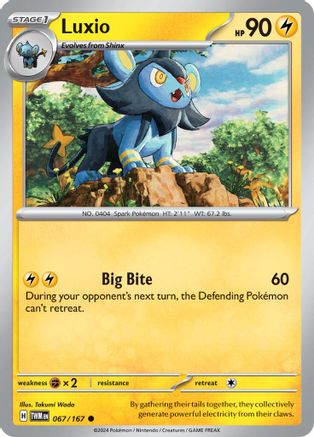 Luxio 067/167 - SV06 Twilight Masquerade Reverse Holofoil