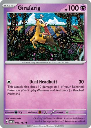 Girafarig 083/167 - SV06 Twilight Masquerade Reverse Holofoil