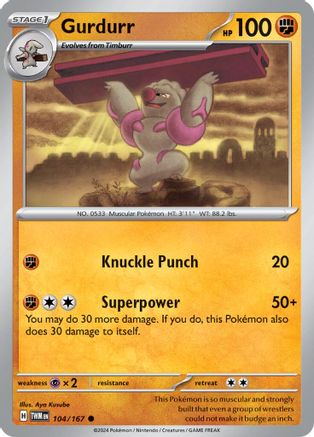 Gurdurr 104/167 - SV06 Twilight Masquerade Reverse Holofoil