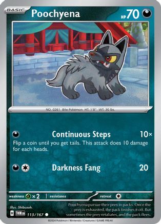 Poochyena 113/167 - SV06 Twilight Masquerade Reverse Holofoil