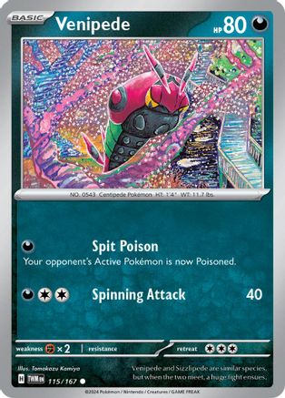 Venipede 115/167 - SV06 Twilight Masquerade Reverse Holofoil