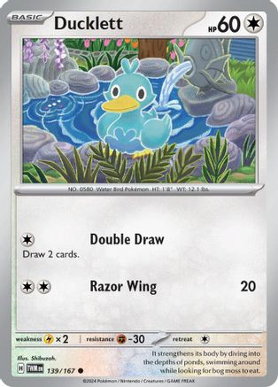 Ducklett 139/167 - SV06 Twilight Masquerade Reverse Holofoil