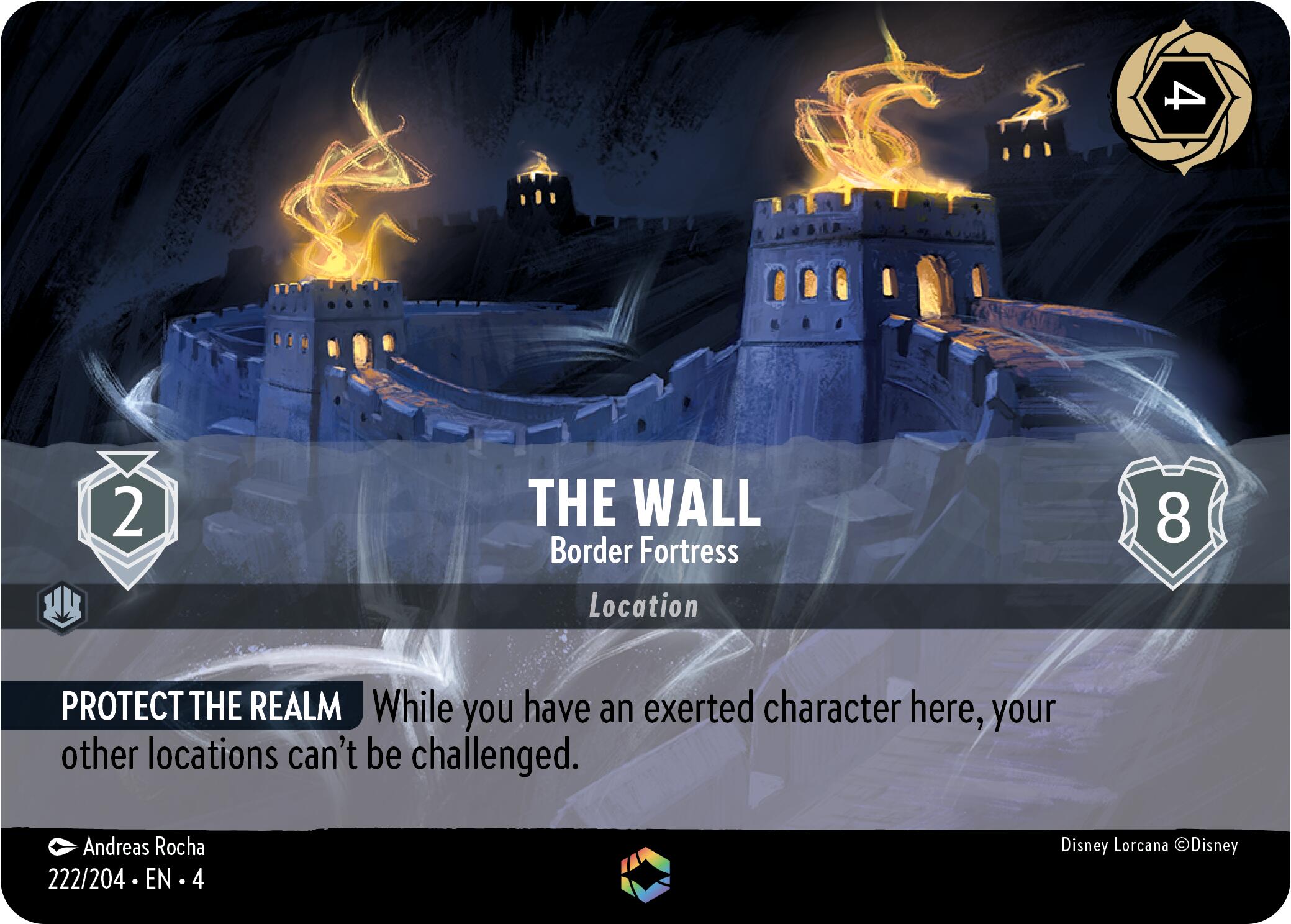 The Wall - Border Fortress (Enchanted) (222/204) - Ursulas Return Holofoil