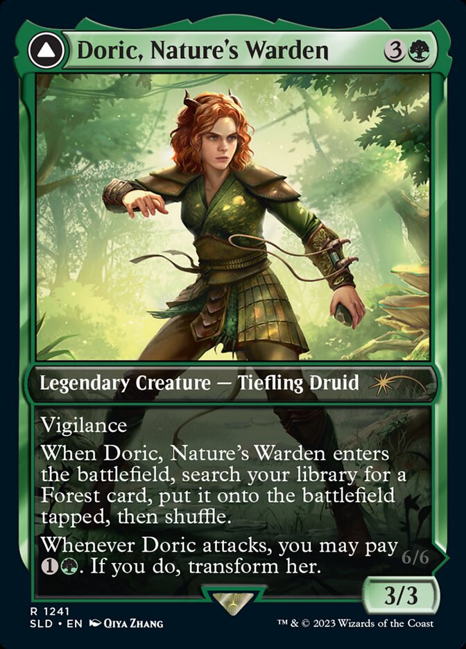 Casal, Lurkwood Pathfinder // Casal, Pathbreaker Owlbear (SLD-1241) - Secret Lair Drop Foil
