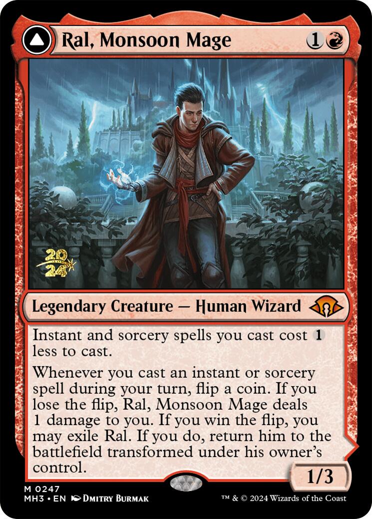 Ral, Monsoon Mage // Ral, Leyline Prodigy (PRE-247) - Modern Horizons 3 Promos Foil
