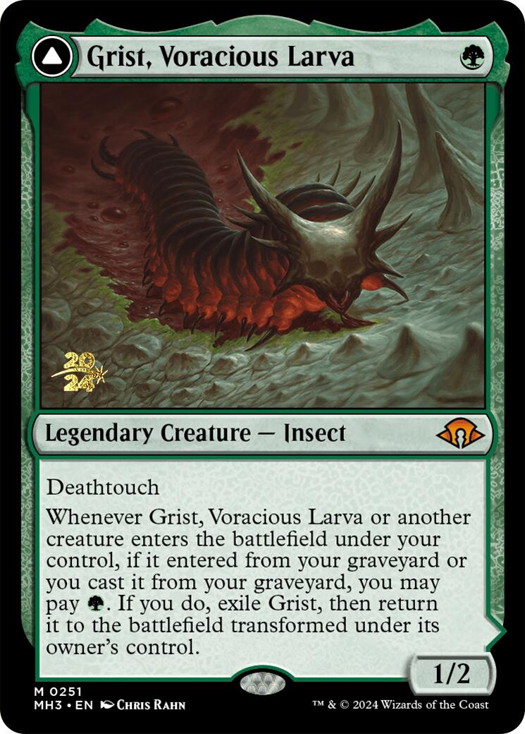 Grist, Voracious Larva // Grist, the Plague Swarm (PRE-251) - Modern Horizons 3 Promos Foil