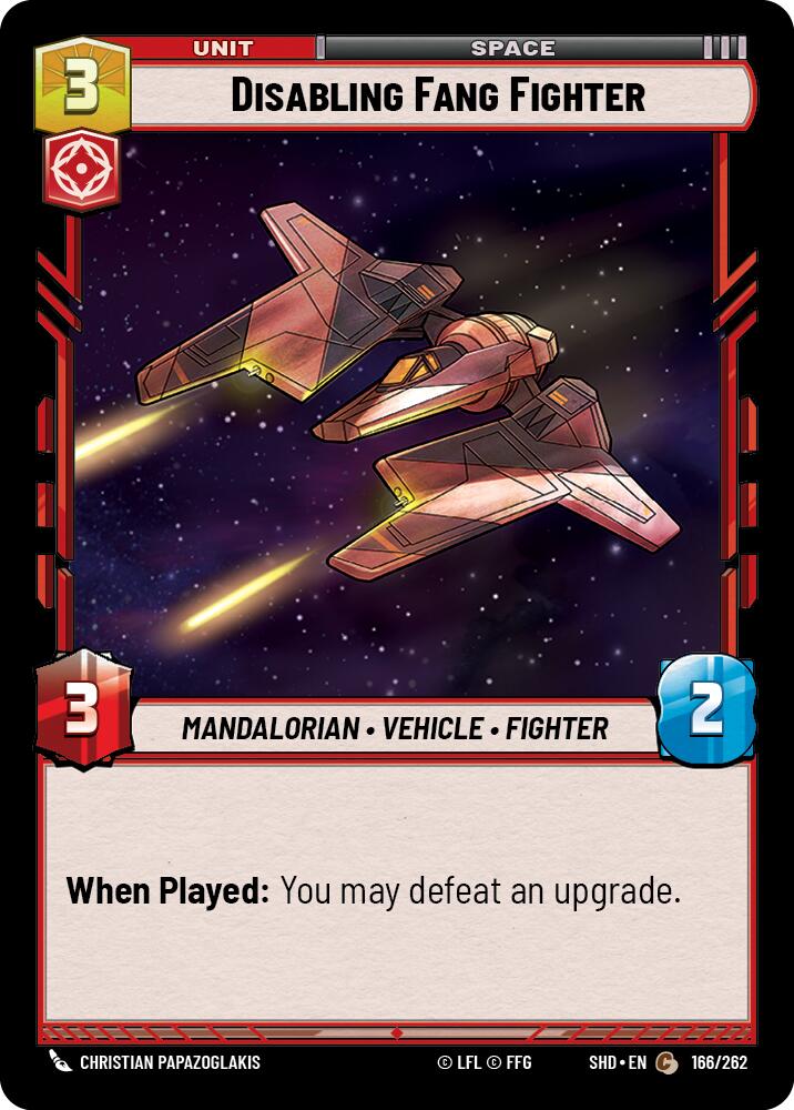 Disabling Fang Fighter (166/262) - Shadows of the Galaxy Foil