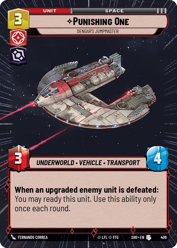 Punishing One - Dengar's Jumpmaster (Hyperspace) (406) - Shadows of the Galaxy Foil