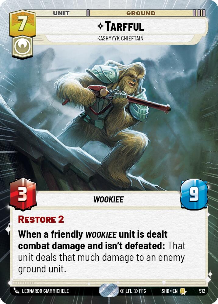Tarfful - Kashyyyk Chieftain (Hyperspace) (512) - Shadows of the Galaxy Foil