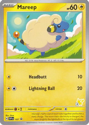 Mareep Pikachu 107 - Battle Academy 2024