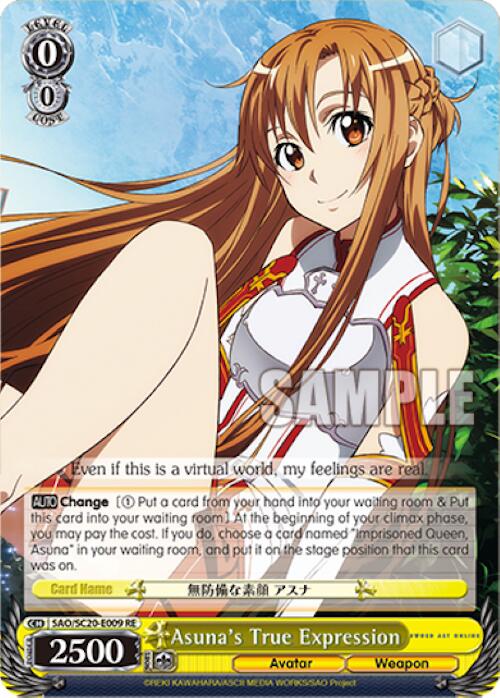 Asuna's True Expression (SAO/SC20-E009 RE) - Sword Art Online Chronicle Set