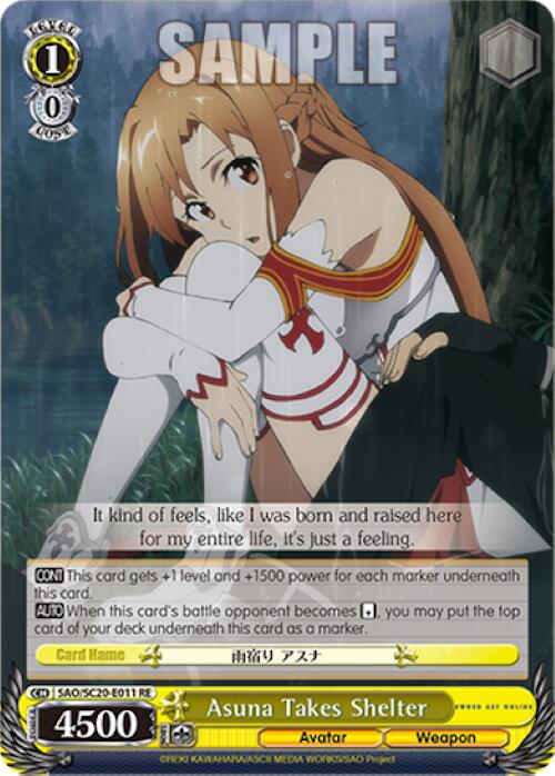 Asuna Takes Shelter (SAO/SC20-E011 RE) - Sword Art Online Chronicle Set
