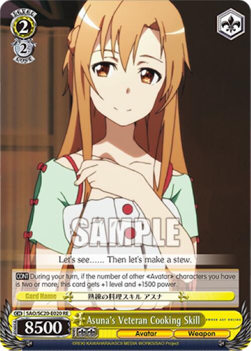 Asuna's Veteran Cooking Skill (SAO/S20-E020 RE) - Sword Art Online Chronicle Set