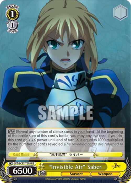 "Invisible Air" Saber (TD) (FZ/SC17-TE05 RE) - Fate/Zero Chronicle Set