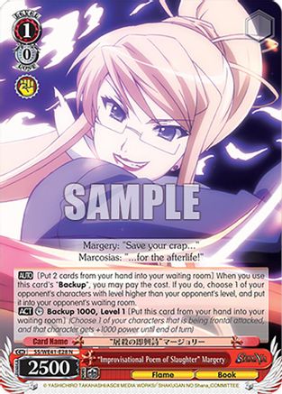 "Improvisational Poem of Slaughter" Margery (SS/WE41-E28 N) - Shakugan no Shana Premium Booster