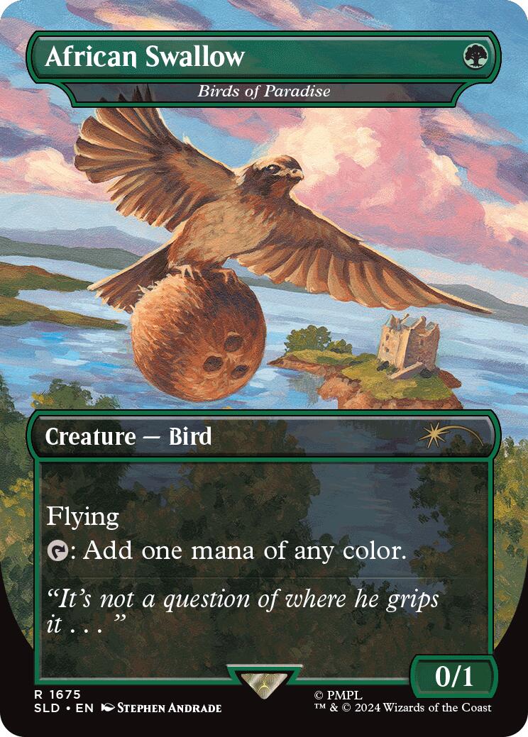 Birds of Paradise // Birds of Paradise (SLD-1675) - Secret Lair Drop / African Swallow (Borderless)